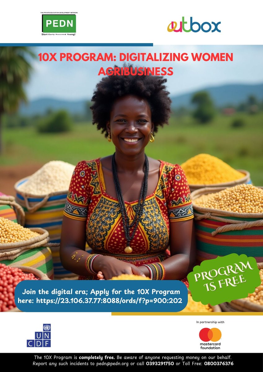 Young women (18–35) are shaping the future of agribusiness in Eastern Uganda! If you’re a young woman or run a women-inclusive business in maize, coffee, sunflower, tomatoes, or Irish potatoes, this is YOUR chance.
Apply now &amp; grow your business!
#10XDigitalEconomy