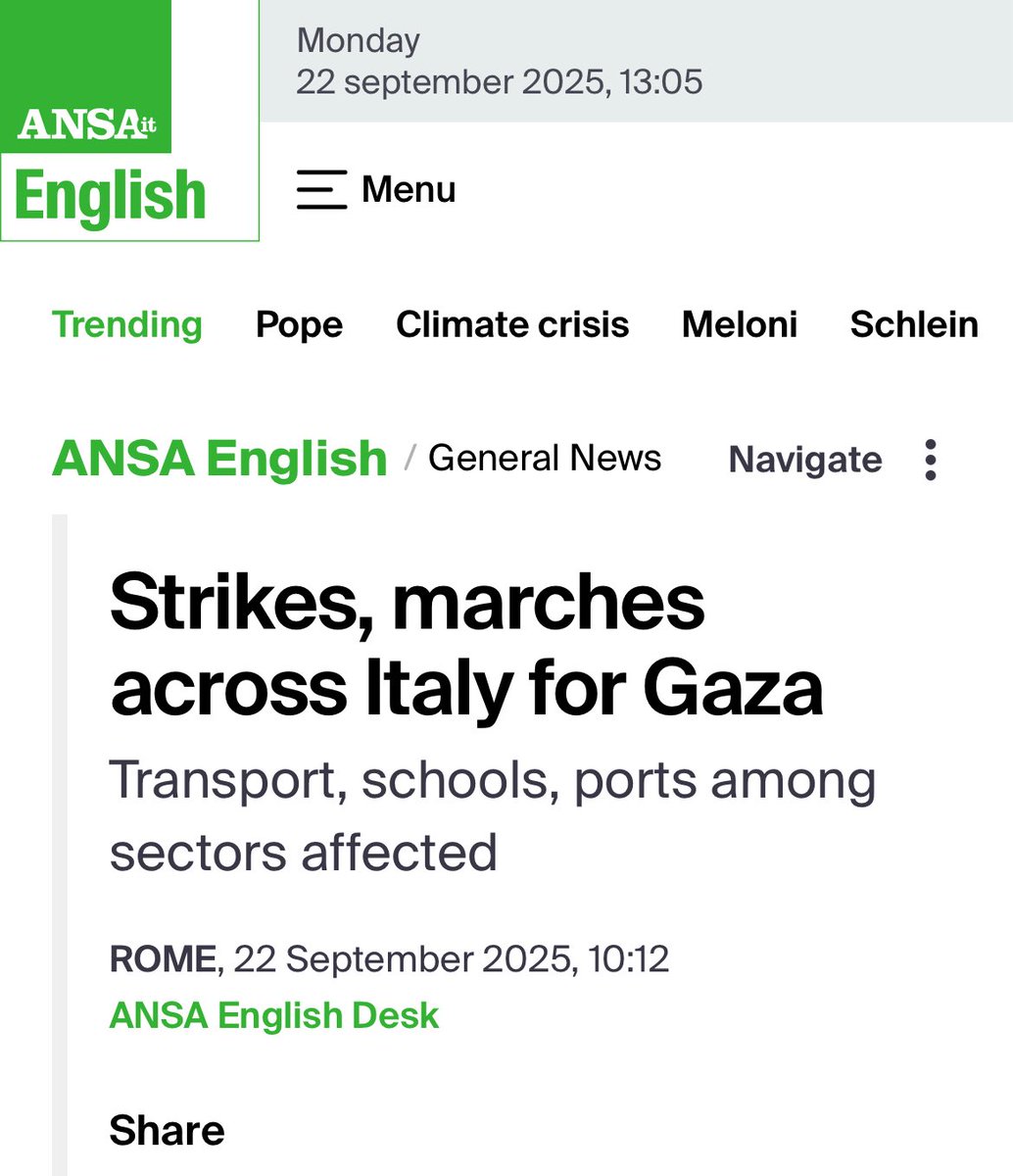 abierkhatib's tweet photo. ‘The USB union called for "the immediate break-off of relations with the terrorist state of Israel, which is the concrete way in which Italy can, and must, react to the genocide that is taking place’

God Bless ya Italy https://t.co/lHuDplYiMS