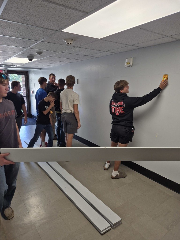 Thank you to Mr. Wilson’s High School Construction class and our awesome BCCSC Maintenance team, Tracy and Eric, for hanging the backpack and coat racks in our 5th-grade hallway! Our students and teachers are grateful for your skills and support.