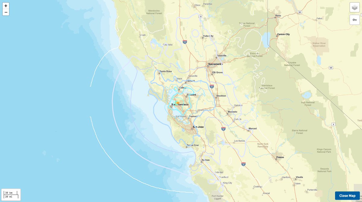 USAS_WW1's tweet image. #SanFrancisco #earthquake #Berkeley #Breaking: Magnitude 4.8 earthquake at Berkeley, California (Bay Area and San Francisco) just now. California has one such earthquake in a week, but Russia&apos;s 100+ earthquakes in a week in the Petropavlovsk-Kamchatsky area are ignored... 😕