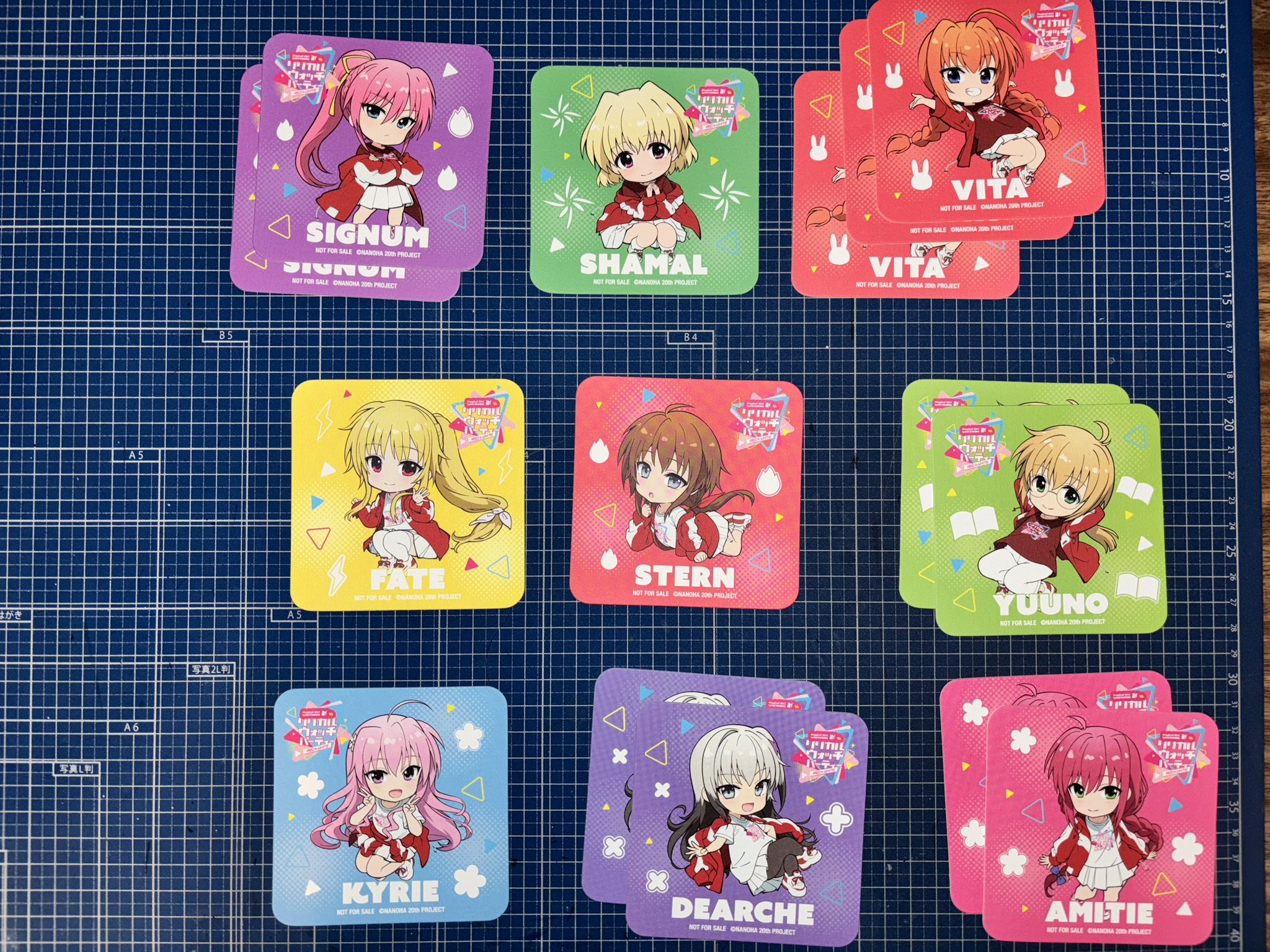 魔法少女リリカルなのは　リリカルウォッチパーティー　コースター　缶バッジ 魔法少女リリカルなのは on X: 