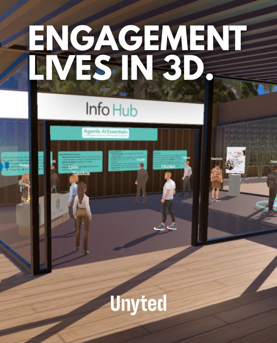 unytedworld's tweet image. Engagement lives in 3D.

Flat content is easy to scroll past.

Unyted lets you build immersive Info Hubs your audience actually enters.

→ bit.ly/3PM20LI

#UnytedWorld #Web4 #DigitalEngagement #3DSpaces #InfoHub #ImmersiveTech #NextGenMarketing