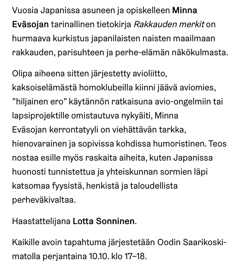 Minna Eväsoja tweet media