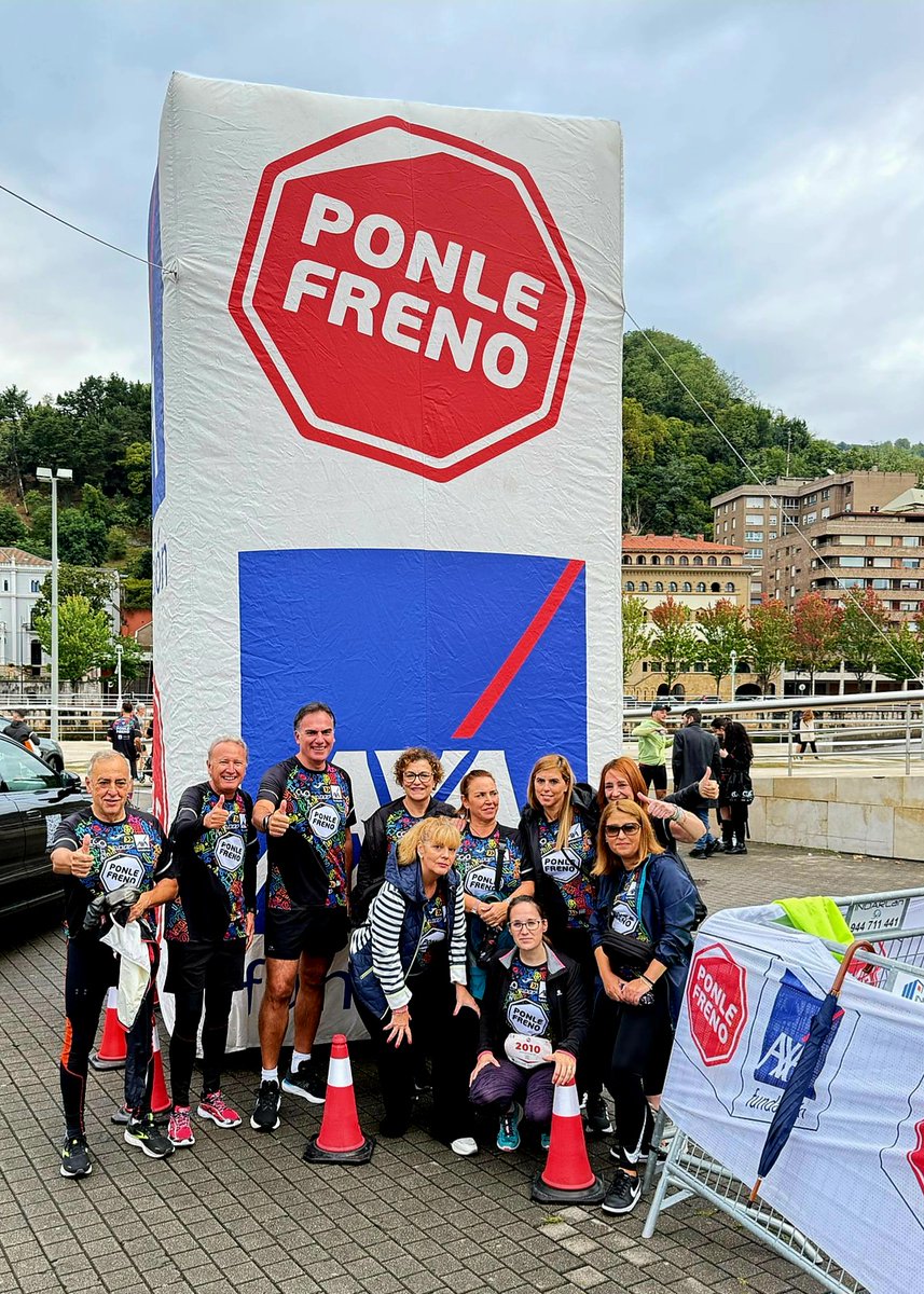 Participando en la Carrera Ponle Freno en Bilbao con todo nuestro equipo..