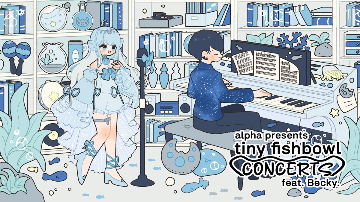 AlphaBettaVT's tweet image. 𝐭𝐢𝐧𝐲 𝐟𝐢𝐬𝐡𝐛𝐨𝐰𝐥 𝐜𝐨𝐧𝐜𝐞𝐫𝐭𝐬 is back! Becky. (@/studiobecky) will be playing the piano for us LIVE remotely while i sing! so cool! make sure to tune into my anniversary stream at 9/26 8PM PT!🎹🐟
#Alpha3rdAnni