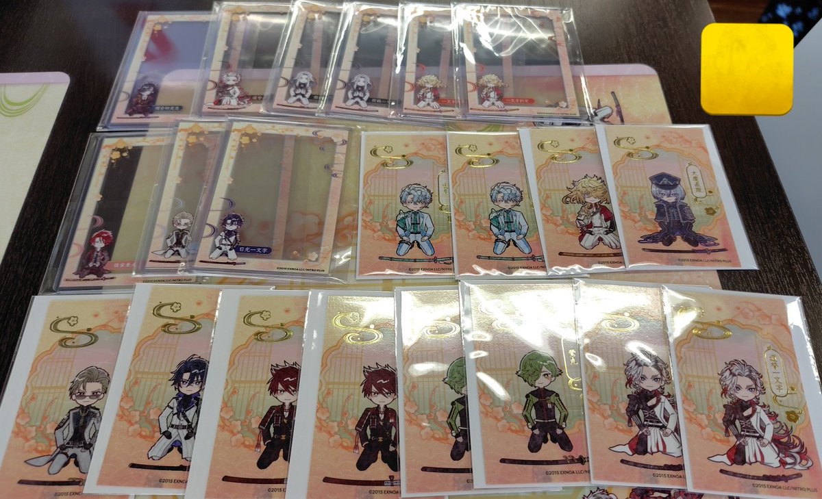 刀剣乱舞　箔押しカード　硬化ケース 刀剣乱舞 アニカフェ 硬化ケース、箔押しカード、コースター 小烏丸