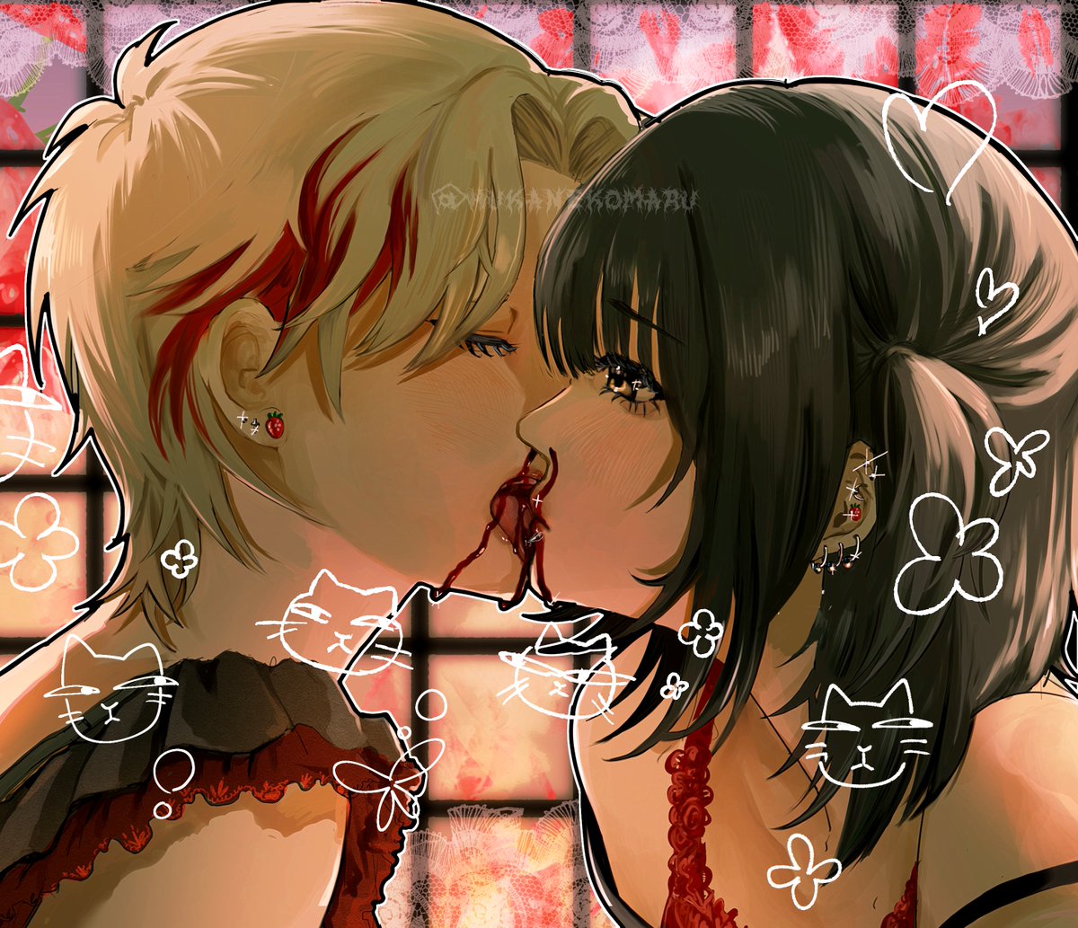 💔🐍🍓🩷
#ilustration #OC