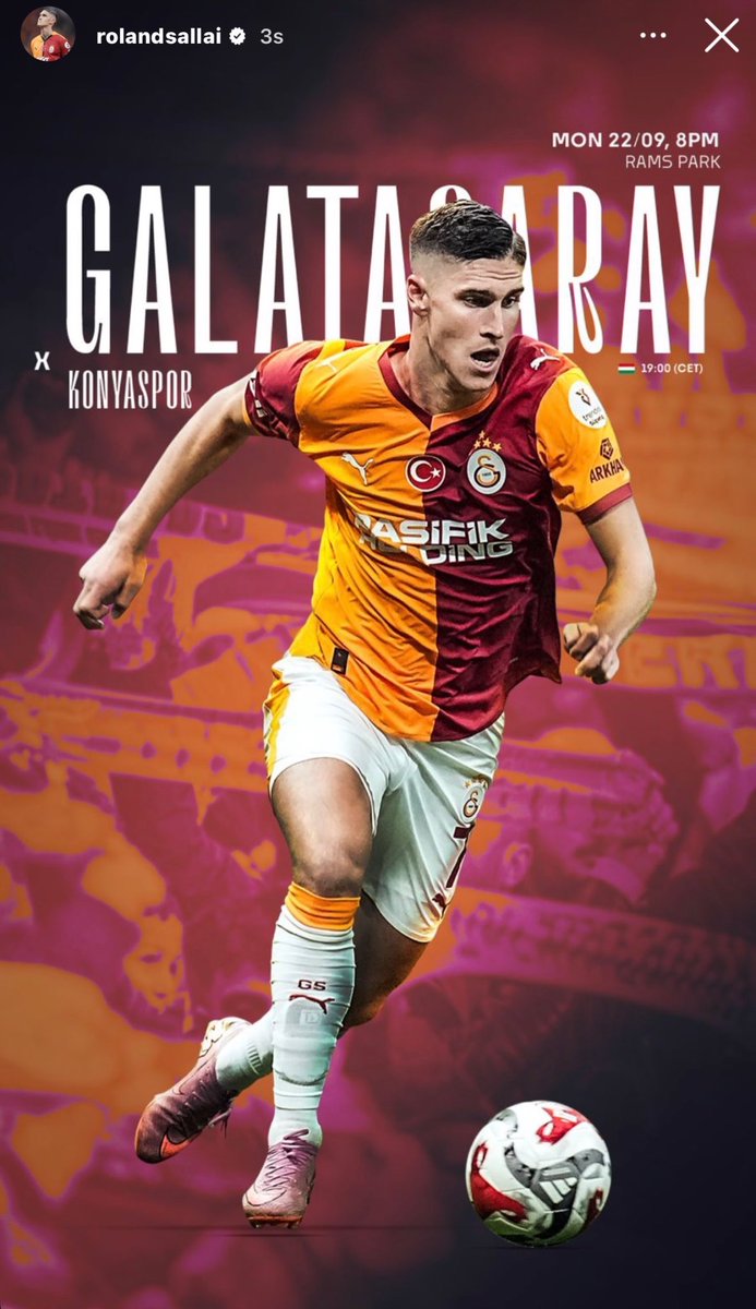 Roland Sallai'nin maç günü paylaşımı.💛❤️