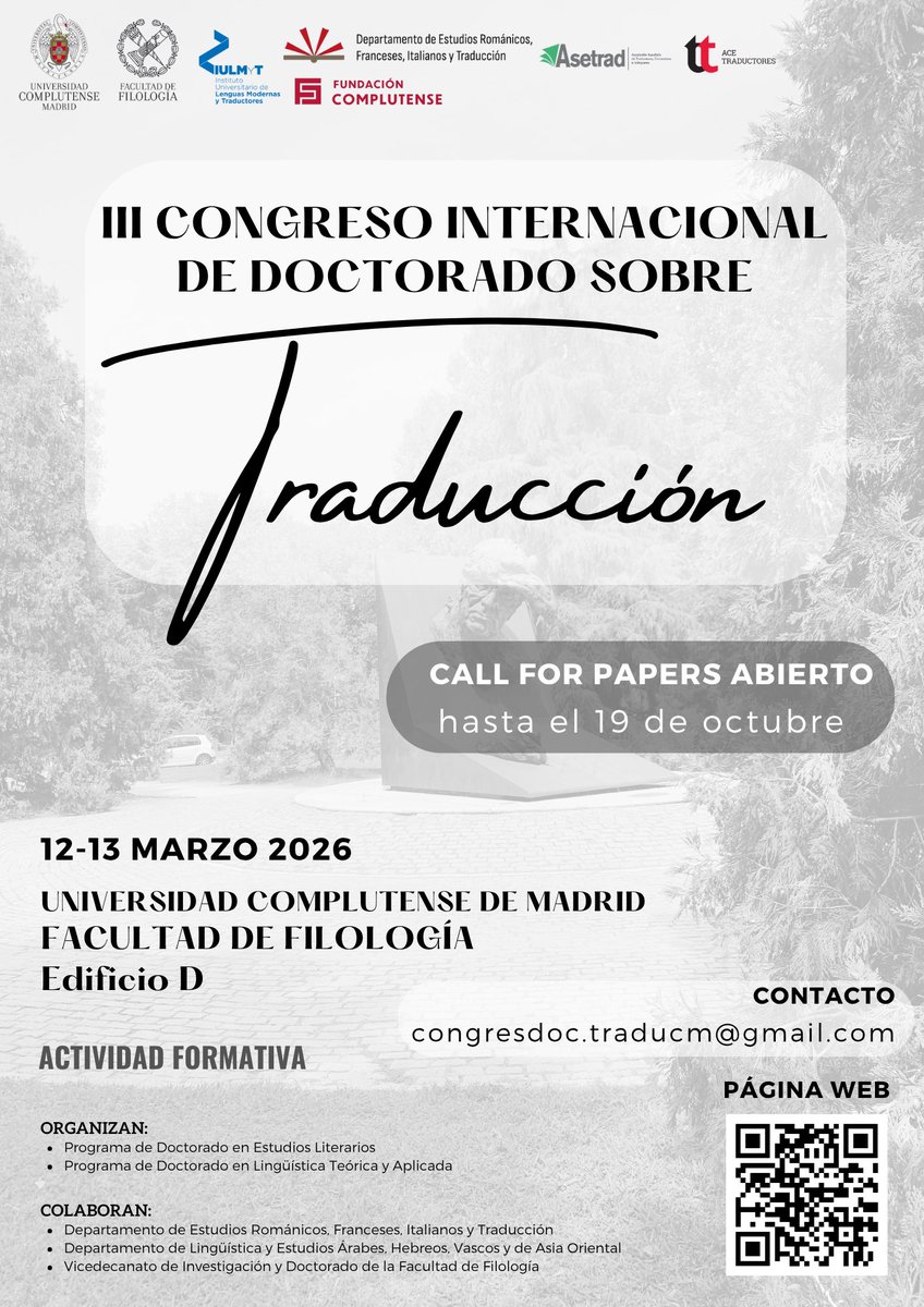 III Congreso Internacional de Doctorado TradUCM tweet media