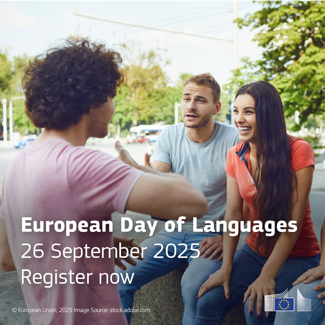 ⏳4 days left! Join the 25th anniversary of the #EuropeanDayOfLanguages on 26 Sept🗣️

Theme: Language skills &amp; the #UnionOfSkills – your bridge to jobs for the future! 🔗Register: europa.eu/!bYncnN