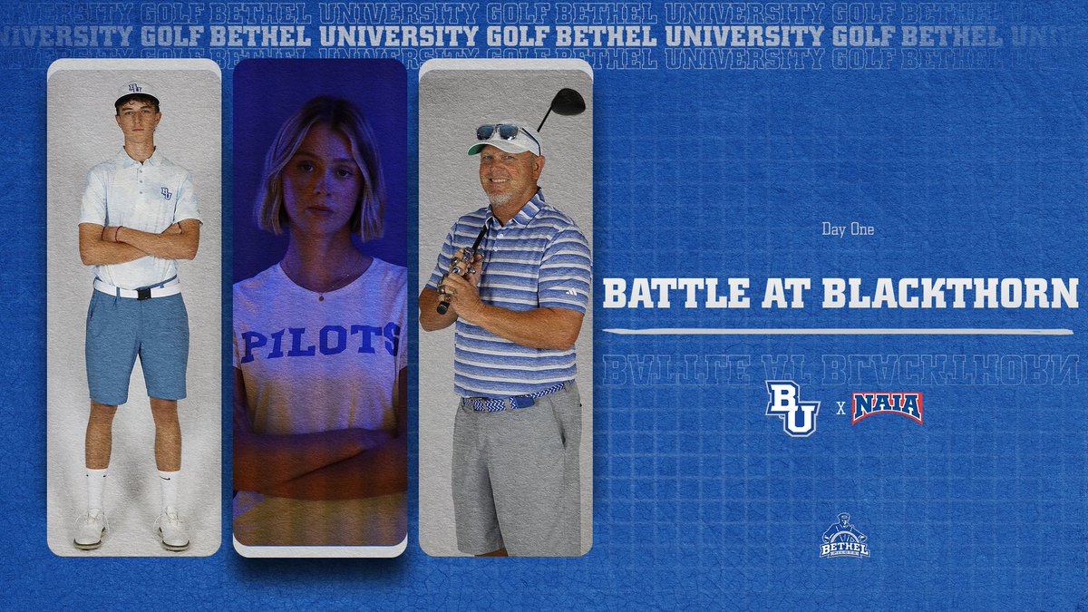 Bethel University's Men's and Women's Golf Teams ⛳ will host day one of the Battle at Blackthorn TODAY at Blackthorn Golf Club. Go Pilots!