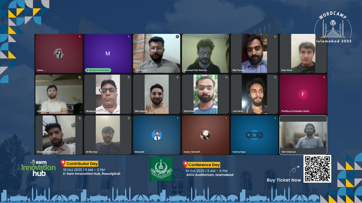 WordCampIsb's tweet image. Gearing up for WordCamp Islamabad 2025! 🚀
Had a great meeting with our amazing volunteers to align on the roadmap and make this event a true success for the community. 💙 #WCISB25 #WordPressCommunity #WCISB