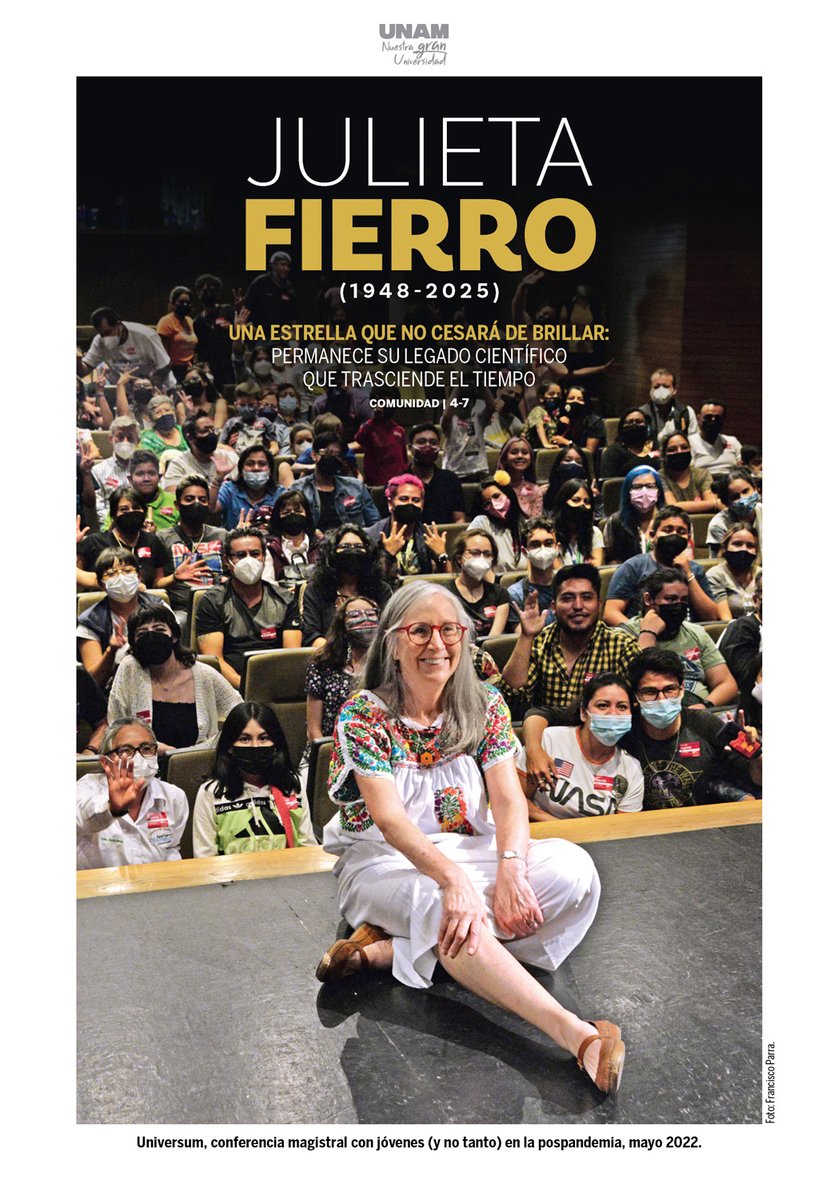 #Contraportada Julieta Fierro. <a href="/Gaceta_UNAM/">Gaceta UNAM</a> &gt; acortar.link/U3F8y1