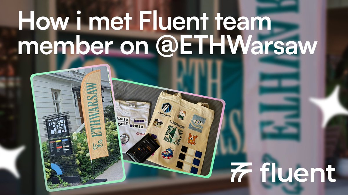 ollstar41's tweet photo. How I met @fluentxyz team member at @ETHWarsaw 🇵🇱👀

On August 26th I was scrolling my fyp on X and saw a post from Fluent DevRel @tmsdkeys saying he'd be at ETHWarsaw on Sep 4–5. After seeing that, I decided to go too.

ETHWarsaw🏙️ was actually my first big Web3 event (even though it wasn't that huge). I really liked the vibes there and enjoyed talking with different people about Web3 and other stuff.

I met Thomas IRL on the first day during the lunch break. He is a really nice guy, we talked a lot about Fluent and our experiences in general.

Since I had just joined Fluent about a month ago, it was a real surprise for me to meet someone from the @BlendedBldrs community so soon.

We also tried to visit the side event 🚢 "Ship or Sink" from @SuperteamPOL, but there were too many people and we couldn't get in. Instead, we ended up having a really nice walk around Warsaw in the evening.

So Web3 isn't just about tokens or NFTs. It is about connections and networking too. Really looking forward to more meetups and events like this 👊