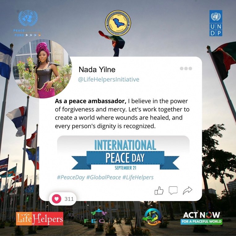 NYilne's tweet photo. #PeaceDay #LifeHelpers https://t.co/E4BScWRvv9