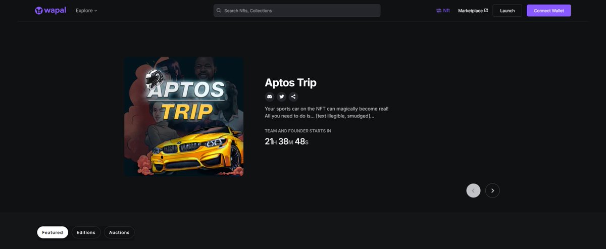 After a short break, we’re thrilled to announce our first collaboration with one of the partners from the Mystery Drop!

Launch of the <a href="/AptosTrip/">Aptos Trip</a> NFT Collection - set for September 23 🔥
Launchpad: launchpad.wapal.io/nft/aptos-trip
🏁Stages:
🔸1:00 PM - Team and Founder - FREE MINT
🔸3:00