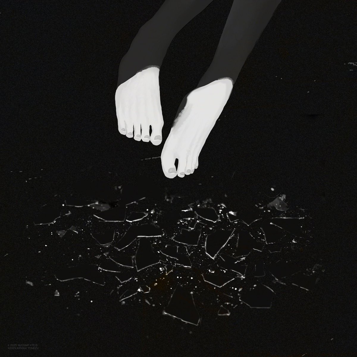 たまたまなのか意図的なのか。
米津さんの底がしれないのですが、
JANE DOE のジャケ絵の明るさ等を調整すると、歌詞通りの赤い血がでてくるんですよね…

『硝子の上を裸足のまま歩く
痛むごとに血が流れて落ちていく
お願いその赤い足跡を辿って
会いに来て』

#JANEDOE 
#米津玄師
#チェンソーマン