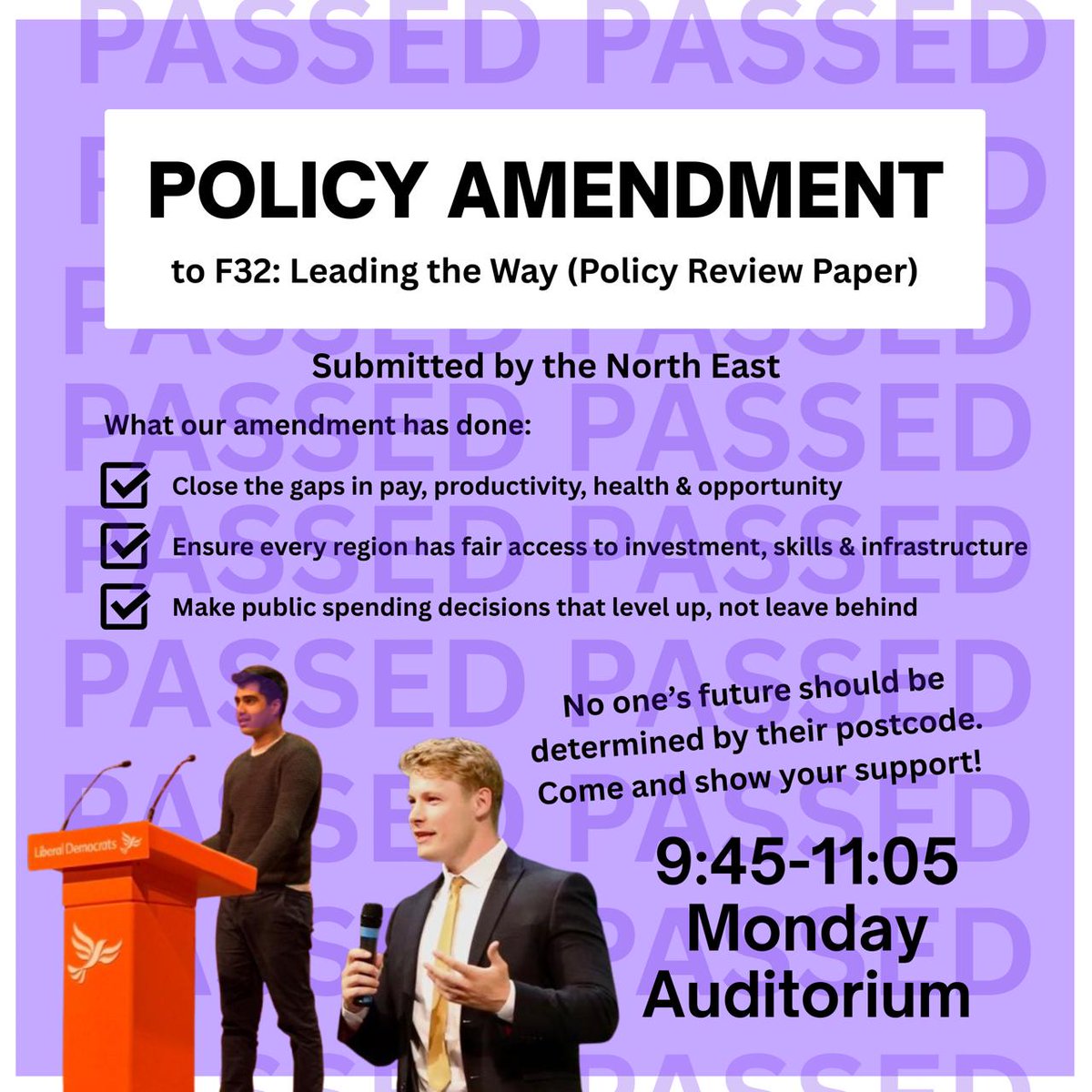 Very proud that <a href="/LibDems/">Liberal Democrats</a> have chosen tackling regional equality as a top policy priority for this Parliament.

It is a key part of becoming a truly nationwide party as we must to stop Reform.