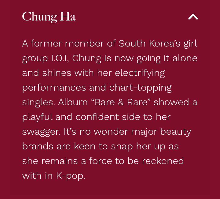 Chungha was chosen to be on Madame Tussauds’ 2025 HOT100 selectees, who may not have a statue yet, but the iconic wax museum list celebrates the global impact &amp; diverse achievements of world's most influential people shaping tomorrow's cultural landscape.