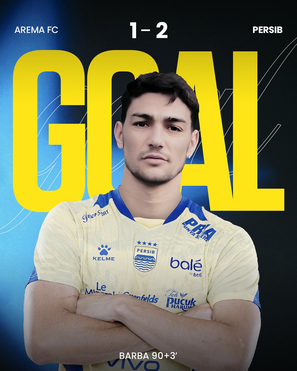 BARBAAAAAA! Buat skor berbalik lewat sundulan tajam ke pojok gawang! 🎩🇮🇹

#PERSIBDAY #WeArePERSIB