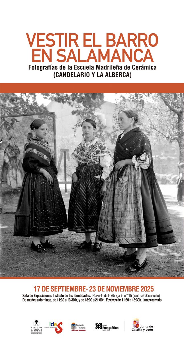 IDESdipusal's tweet photo. 📢Exposición #VestirelbarroenSalamanca. Obras de la Escuela Madrileña Cerámica en la Salamanca de los años 30.
⏰Hasta 23 nov. Martes-domingo 11,30-13,30 horas; 6 a 9 (excepto domingo). Lunes cerrado.
📢Sala exposiciones IDES (junto Torre Clavero)
🔗https://t.co/mDfhUm86fh https://t.co/In7GO1Z9eR