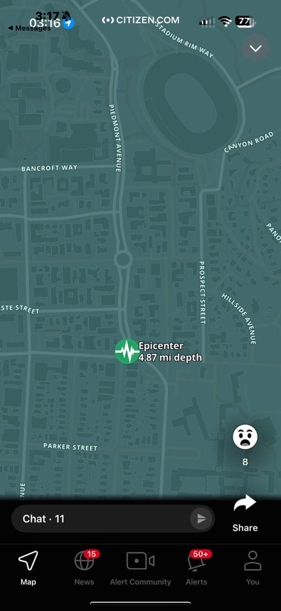 MatthewBaiza's tweet image. Epicenter was two blocks away from me 😵 #Berkeley #Earthquake #Oakland #SanFrancisco