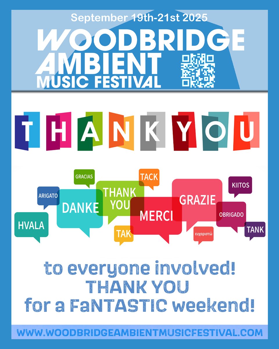 To everyone involved - thank you for a wonderful weekend!
We’re collating the hundreds of photos and videos that were posted and getting the post- festival admin in order.  Cheers everyone!
#woodbridgeambientmusicfestival