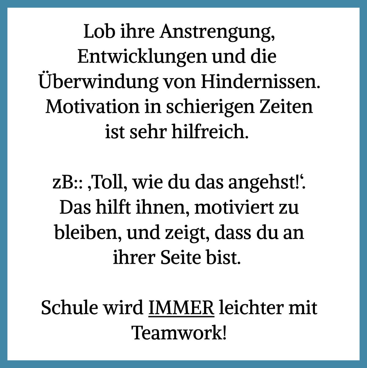 Michael2be79's tweet photo. Pubertät und Schule! 

Schule wird in der Pubertät schwerer – ihr Gehirn lernt, komplexe Dinge zu verstehen! 📚 

Tipp: Unterstütze sie mit Struktur. 

Sag: ‚Lass uns einen Plan machen.‘. Beispiel: Heute Abend, um 19:00 Uhr, setzt euch zusammen und plant die Hausaufgaben für die Woche. 

Lob ihre Anstrengung, z. B. ‚Toll, wie du das angehst!‘. Das hilft ihnen, motiviert zu bleiben, und zeigt, dass du an ihrer Seite bist. 

Schule wird leichter mit Teamwork! 

#Entwicklungspsychologie #Elterncoaching #Pubertät #Eltern #Familien #Systemisch #life #like #Coaching #Tipps #Jugendliche #Schule #Lernen