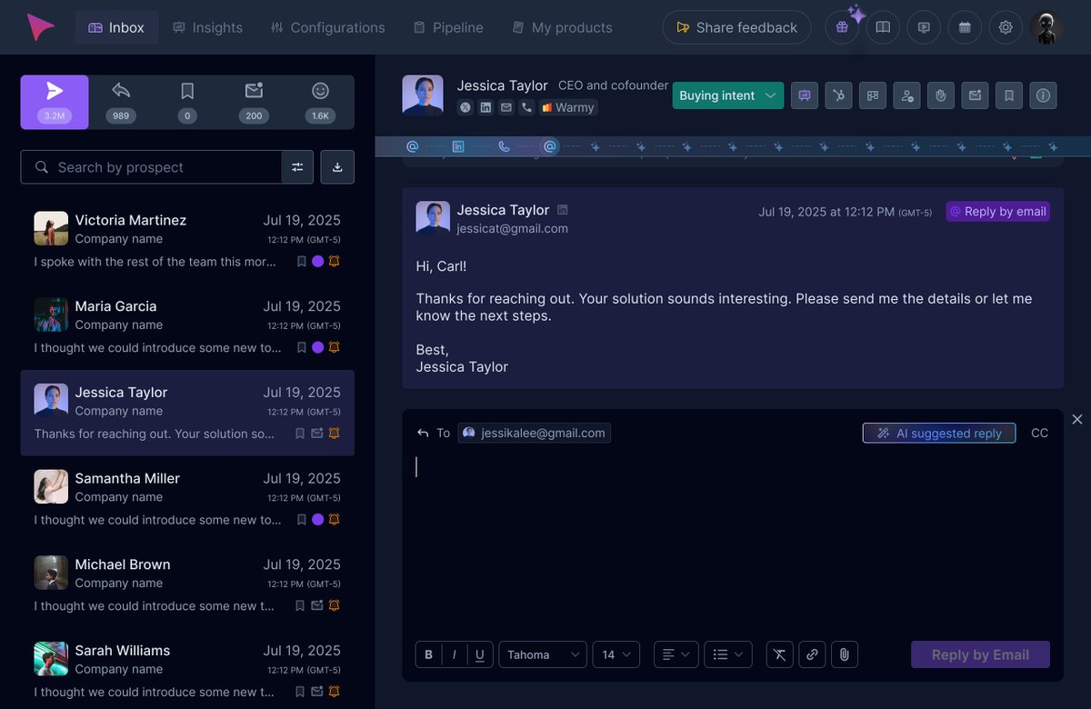 AnyBiz_io's tweet image. SDR Teams: AI isn’t the future—it’s now.

Automate repetitive outreach, prioritize the hottest leads, and let your team focus on closing deals. Scale smarter, faster, and 24/7 with AI SDRs. #SalesAutomation #AI #LeadGen #OutboundSales #AnyBiz