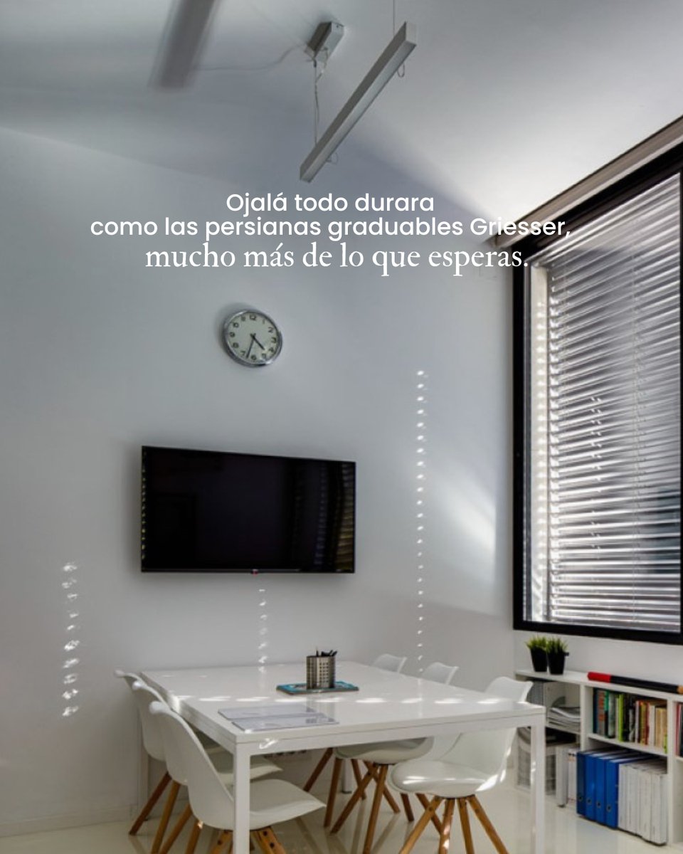 GriesserIB's tweet image. Estamos tan seguros que las persianas graduables Griesser, con una instalación oficial, duran mucho más que la gran mayoría, que ofrecemos una garantía de hasta 6 años. Ojalá todo en la vida durara así.
#Griesser #persianas #controlsolar #arquitectura