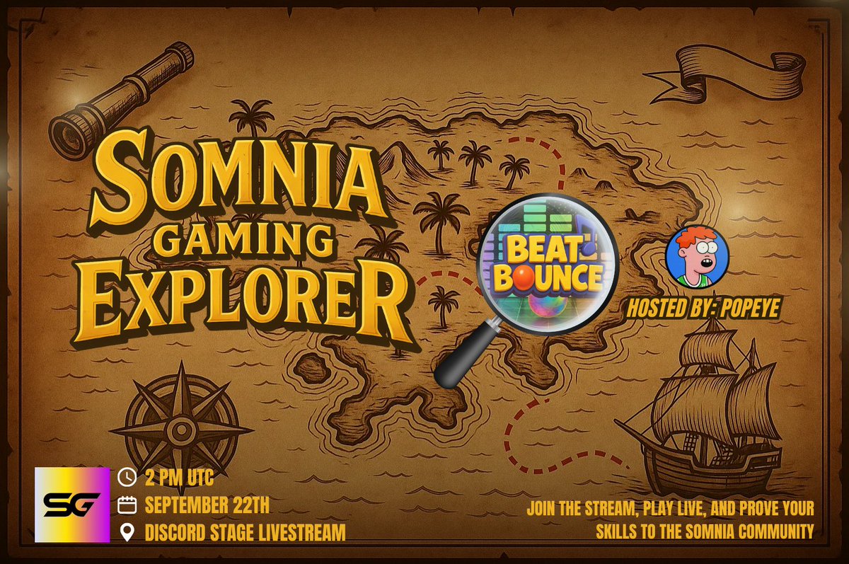 somniaGames_'s tweet photo. This week’s Somnia Gaming Explorer spotlights BeatBounce by @Nexora_Labs_, a hyper-casual rhythm game where every tap syncs with the beat.

Built for short, addictive play sessions, BeatBounce fuses music and blockchain incentives into a viral tap-to-earn experience.

- September 22nd
- 2PM UTC
- Discord Somnia Stage
- Host: @PopeyeTrades

see you there!!