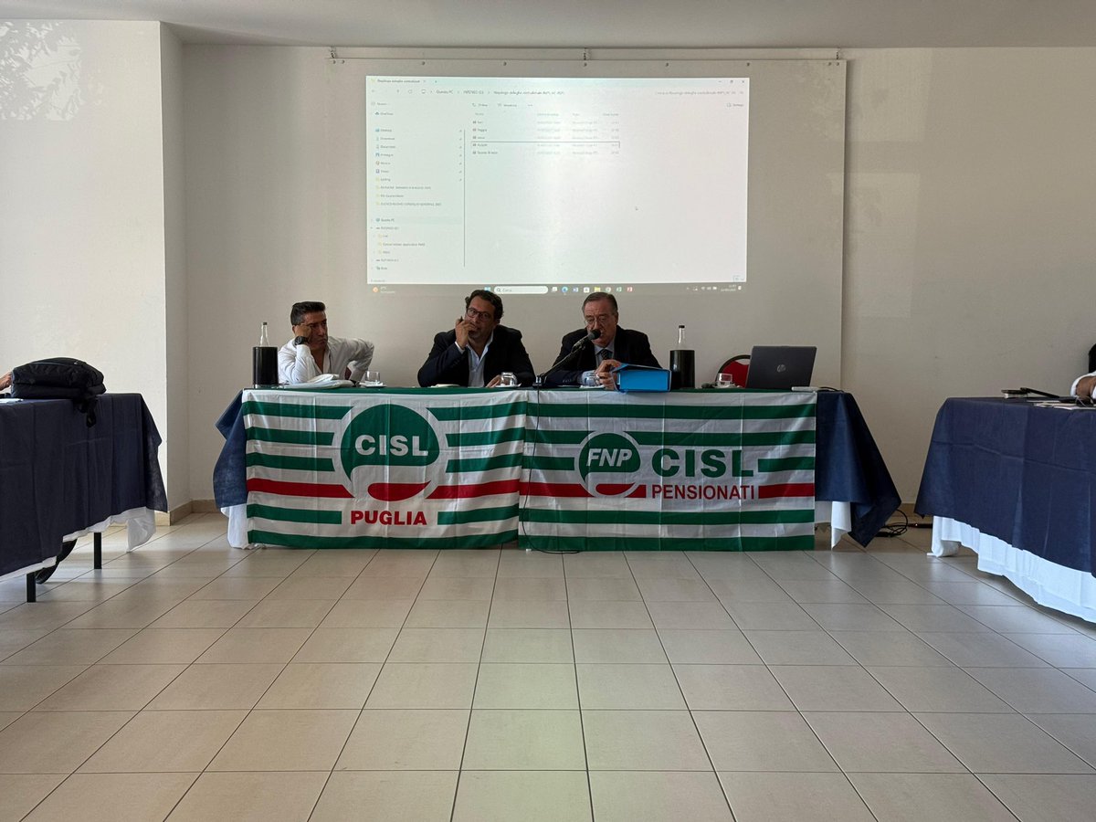 #Bari <a href="/CostantinoCisl/">Carla Costantino</a> “Incontro con Cisl Puglia, FNP Puglia, CAF, INAS e con segreterie UST e FNP territoriali per la definizione del cronoprogramma dei #servizi e delle #iniziative per #anziani, #pensionati e le fasce dei #fragili. Foggia attiva con l’intera segreteria generale”