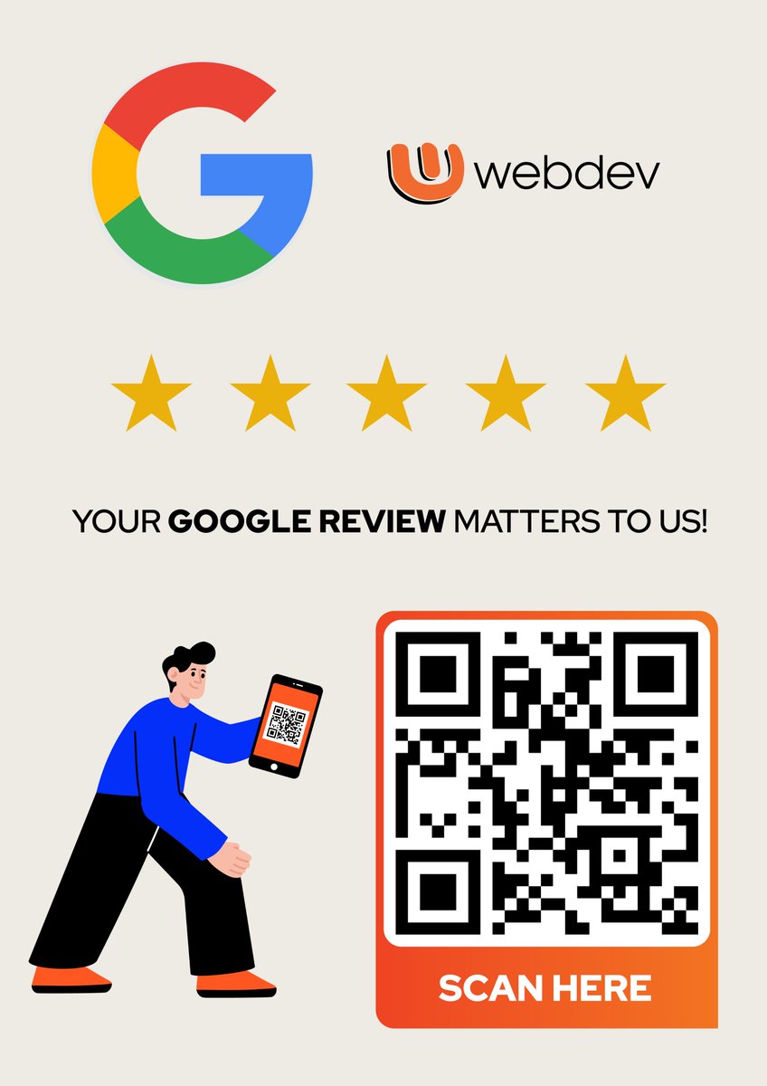 WebdevZimbabwe's tweet image. We value your feedback! If you have enjoyed our services, please take a moment to rate us on Google.
Scan the QR Code and Rate your experience.