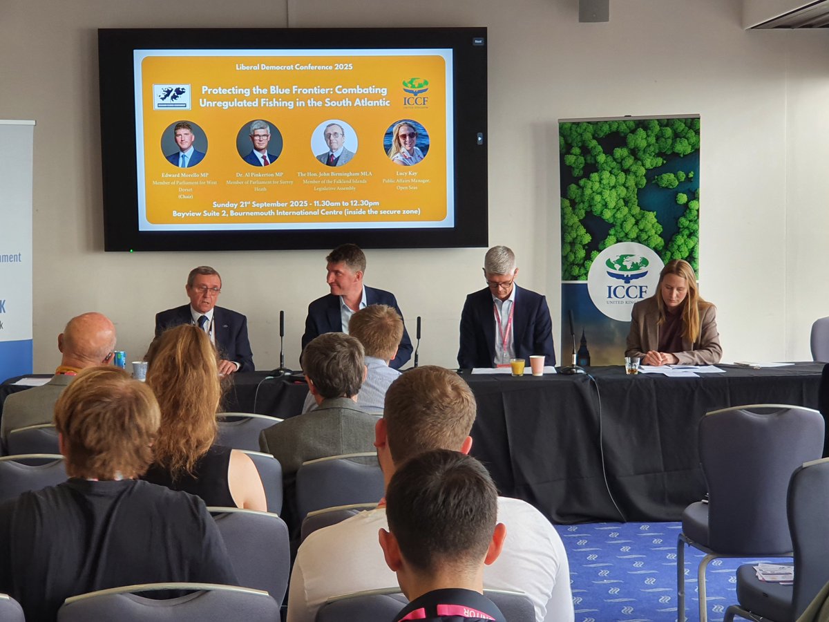 Yesterday, we were delighted to host another fringe meeting at <a href="/LibDemConf/">Lib Dem Conference 🔶</a> for the second year running. 🟠

Discussing the vitally important issue of unregulated fishing in the South Atlantic, thank you to everyone who took the time to join us and our fantastic speakers! 👏🇫🇰