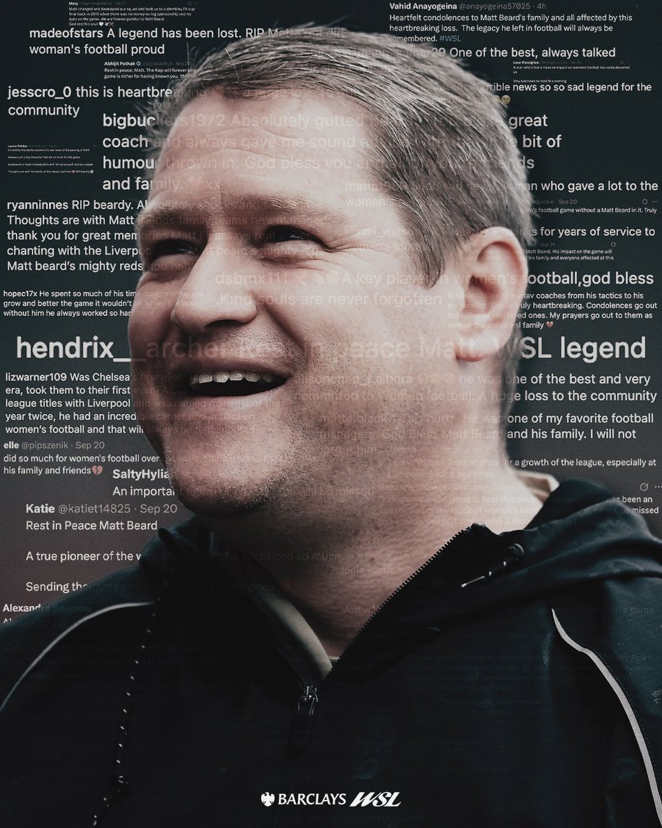Matt Beard's passion to drive the game forward had an everlasting impact on the Women's game and all involved in it, forging a legacy that will always see his name alongside the very greats of our game ❤️