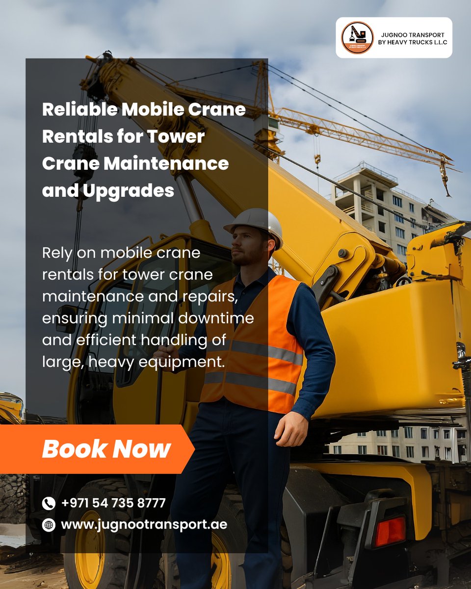 jugnootransport's tweet image. Ensure Minimal Downtime with Mobile Crane Rentals

jugnootransport.ae/mobile-crane-r…

#mobilecranerental #towercranemaintenance #heavyliftingsolutions