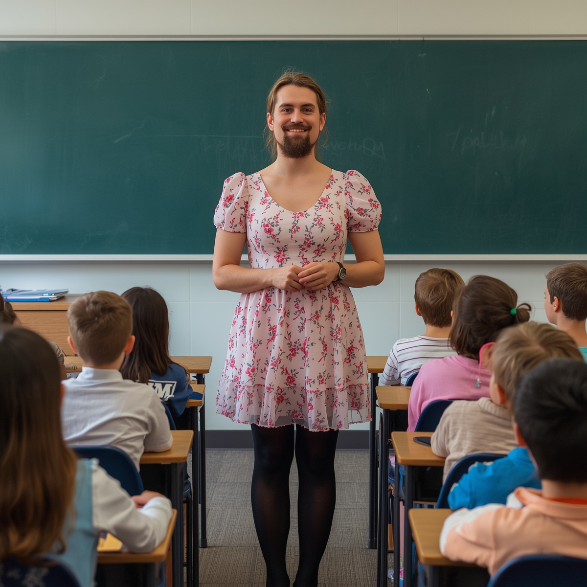Parents Watch Education (@eduglasgow) on Twitter photo A woman whose child goes to a secondary school in Stroud - <a href="/KLB_school/">KLB School</a> - told us how a male teacher arrived last year, saying he was non-binary & that the kids should call him'Foster', no Mr or even 'Mx'.
This year he has returned wearing a dress & told the school he now wants A woman whose child goes to a secondary school in Stroud - <a href="/KLB_school/">KLB School</a> - told us how a male teacher arrived last year, saying he was non-binary & that the kids should call him'Foster', no Mr or even 'Mx'.
This year he has returned wearing a dress & told the school he now wants