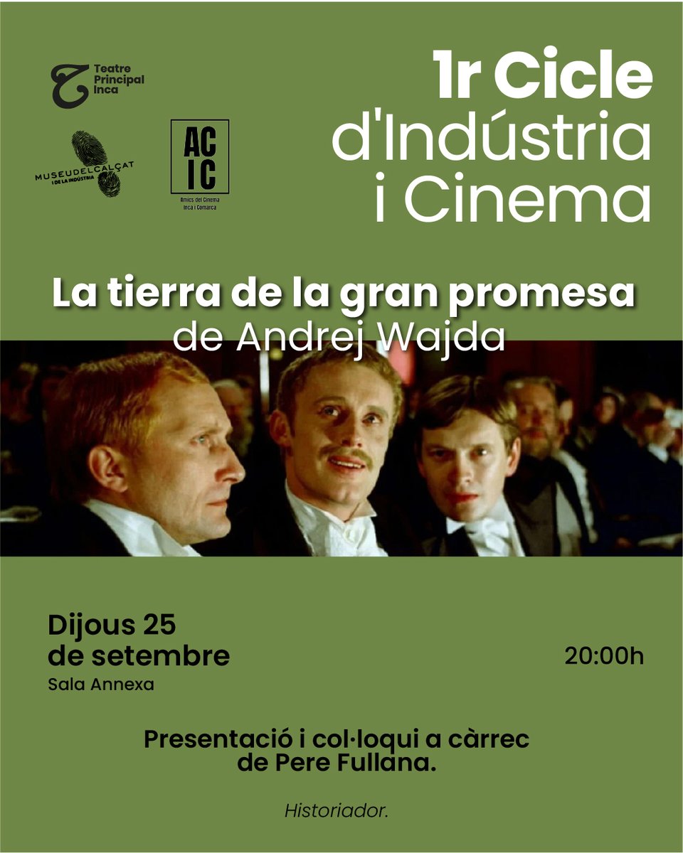 Segona projecció!📽️ #Cicle d’Indústria i Cinema

Tres amics se submergeixen de ple en el món dels negocis sense cap classe d'escrúpols per arribar a les seves metes

🗣️ Presentació i col·loqui a càrrec de Pere Fullana (historiador)
