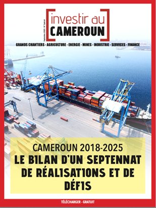 Numéro spécial d’Investir au Cameroun 

68 pages d’analyses et de données pour mieux comprendre les évolutions économiques du Cameroun de 2018 à 2025.

Avec le témoignage de 9 acteurs économiques camerounais.

Téléchargez le magazine en PDF dès maintenant investiraucameroun.com/pdf/IC122.pdf
