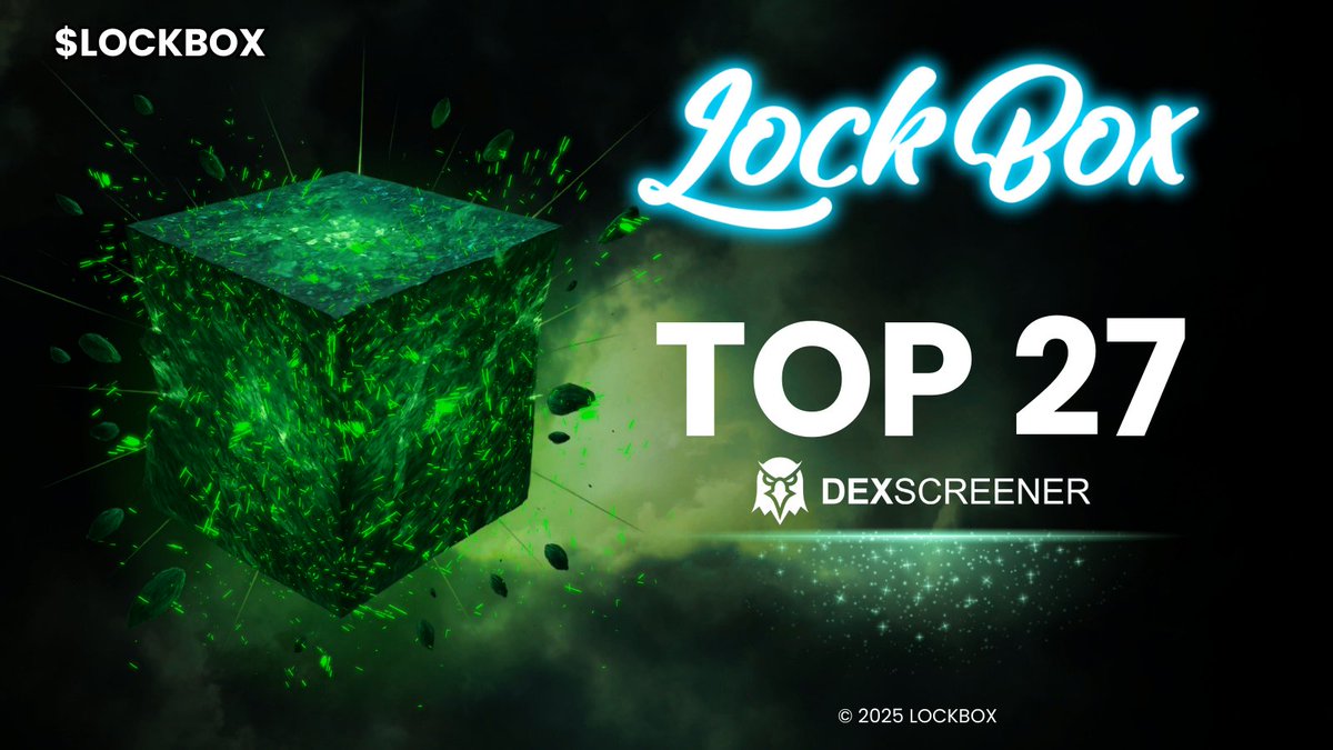 _lockbox's tweet image. Welcome to the $LOCKBOX revolution! Ranked #27 on Dexscreener and climbing fast!  Secure your spot before we take off!
dexscreener.com/solana/8eRfndV…