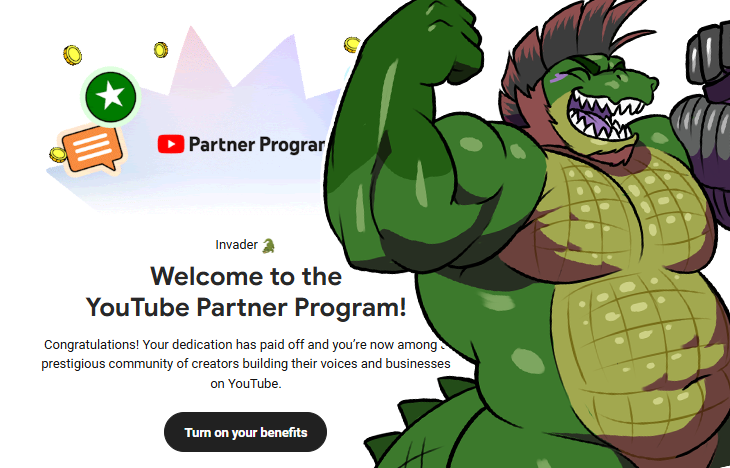 invaderthegator's tweet image. I'M NOW A YOUTUBE PARTNER!! 🐊🎉🍾

Thanks so much for the support on that platform, I can't wait to give you all so much more content to enjoy!! 💜

youtube.com/@invaderthegat…