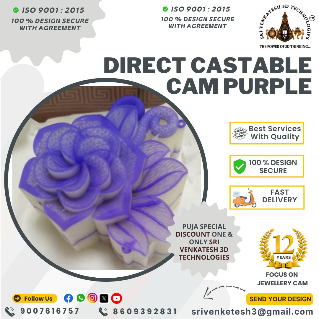 3d_sri73624's tweet image. “All Type Jewellery CAM available here – premium designs, precision quality, and reliable solutions for every jewellery need.”

#3d #3DCam #3DPrinting #3dpritingindia #jewellerycam