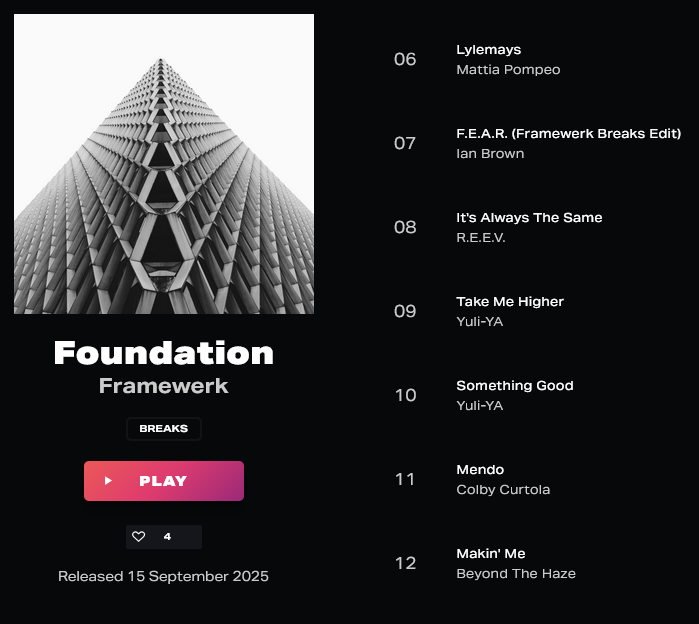 The  brilliant Framewerk, longtime supporters of Morphosis Records, played  both tracks from our latest release! You can listen to their mix on  Frisky Radio! frisky.fm/mix/70837