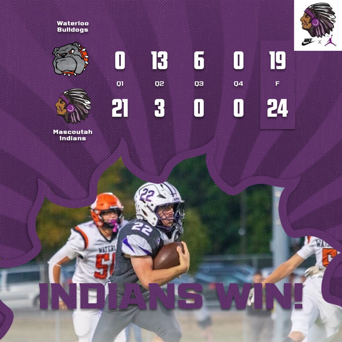 Finals from Friday night, as we picked up our first conference win of the year against Waterloo. We travel to Jerseyville this Friday, September 26th to take on the Panthers in another conference matchup!

📸: <a href="/maxxkull1/">Max Kull</a>