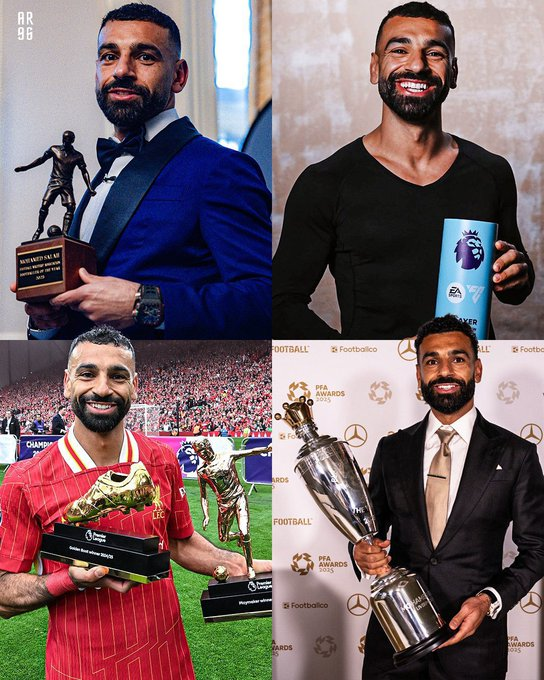 👑 Partiendo de que el #BallonDor es un premio individual en un deporte colectivo, Mo Salah debería ganarlo no sólo por su año. 

🏆 Premier League
🥇 Jugador del Año de la FWA
🥇 Premier League - Jugador del Año
🥇 PFA - Jugador del Año
🥇 Bota de Oro de la Premier League
🥇