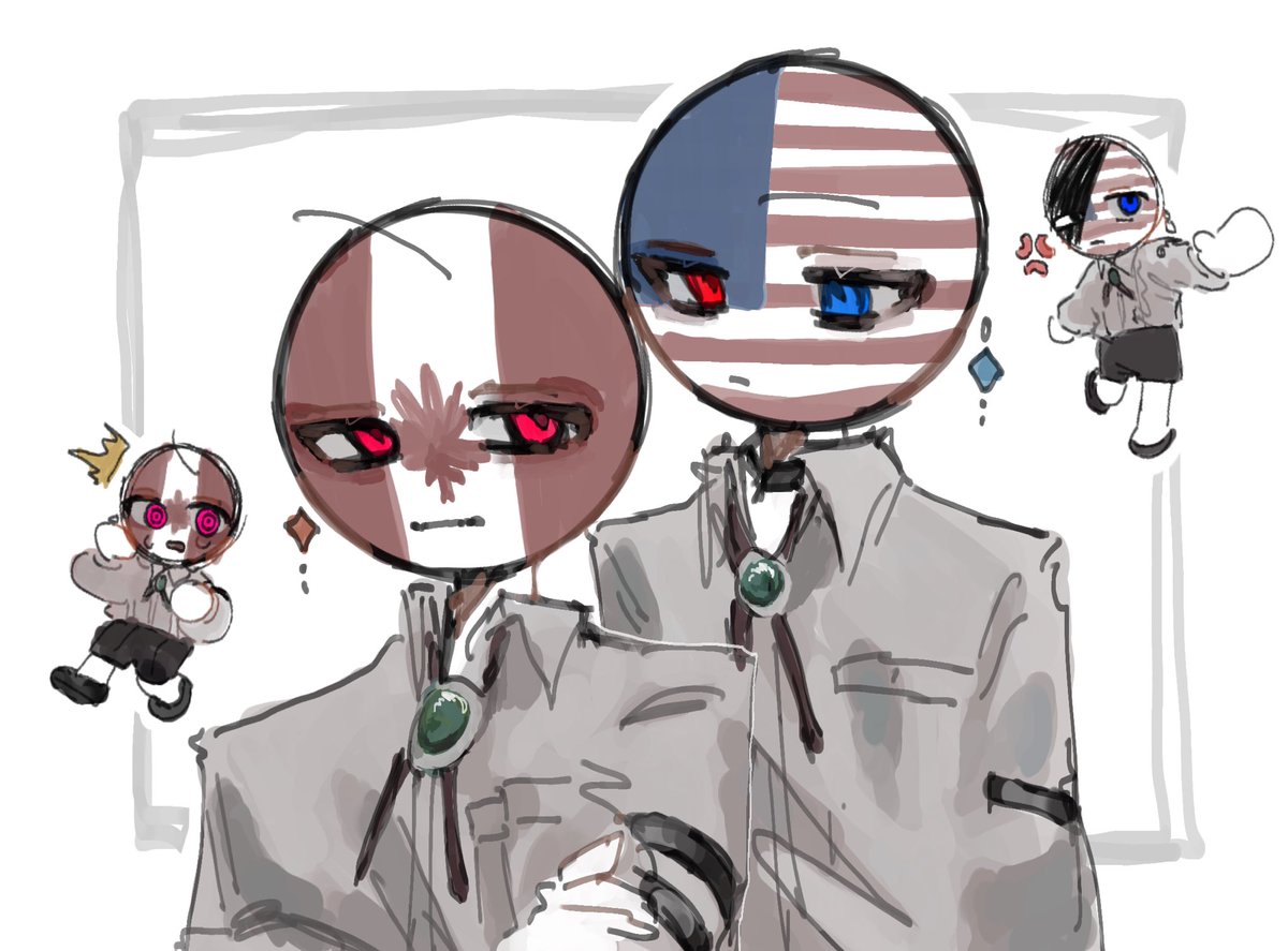 🇨🇦🇺🇸
 #カントリーヒューマンズ  #countryhumansun