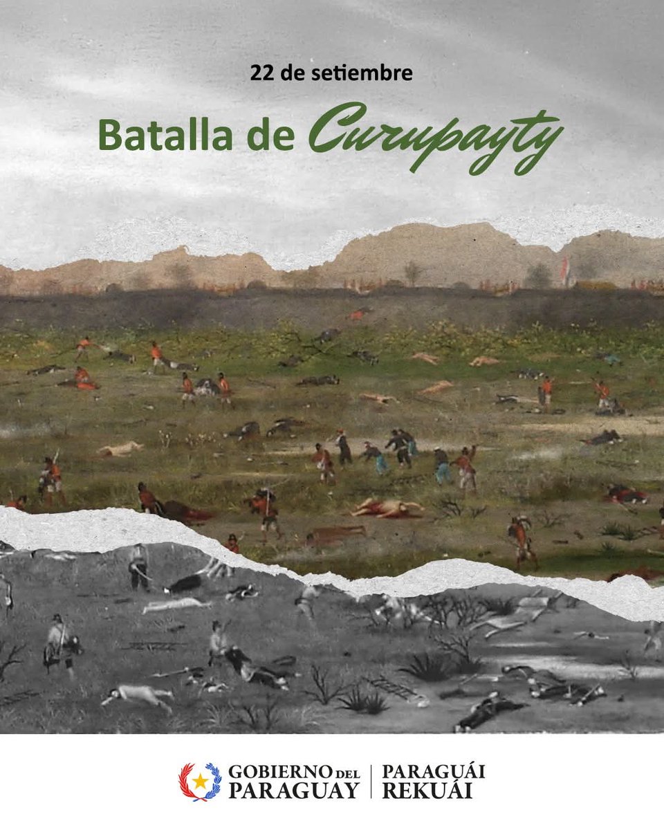 📌 Hoy recordamos a los héroes de Curupayty, quienes con su genio y su valía inspiran a todo un país ✨

 #BatalladeCurupayty🇵🇾
#CorreoParaguayo 🇵🇾
#GobiernoDelParaguay 🇵🇾
