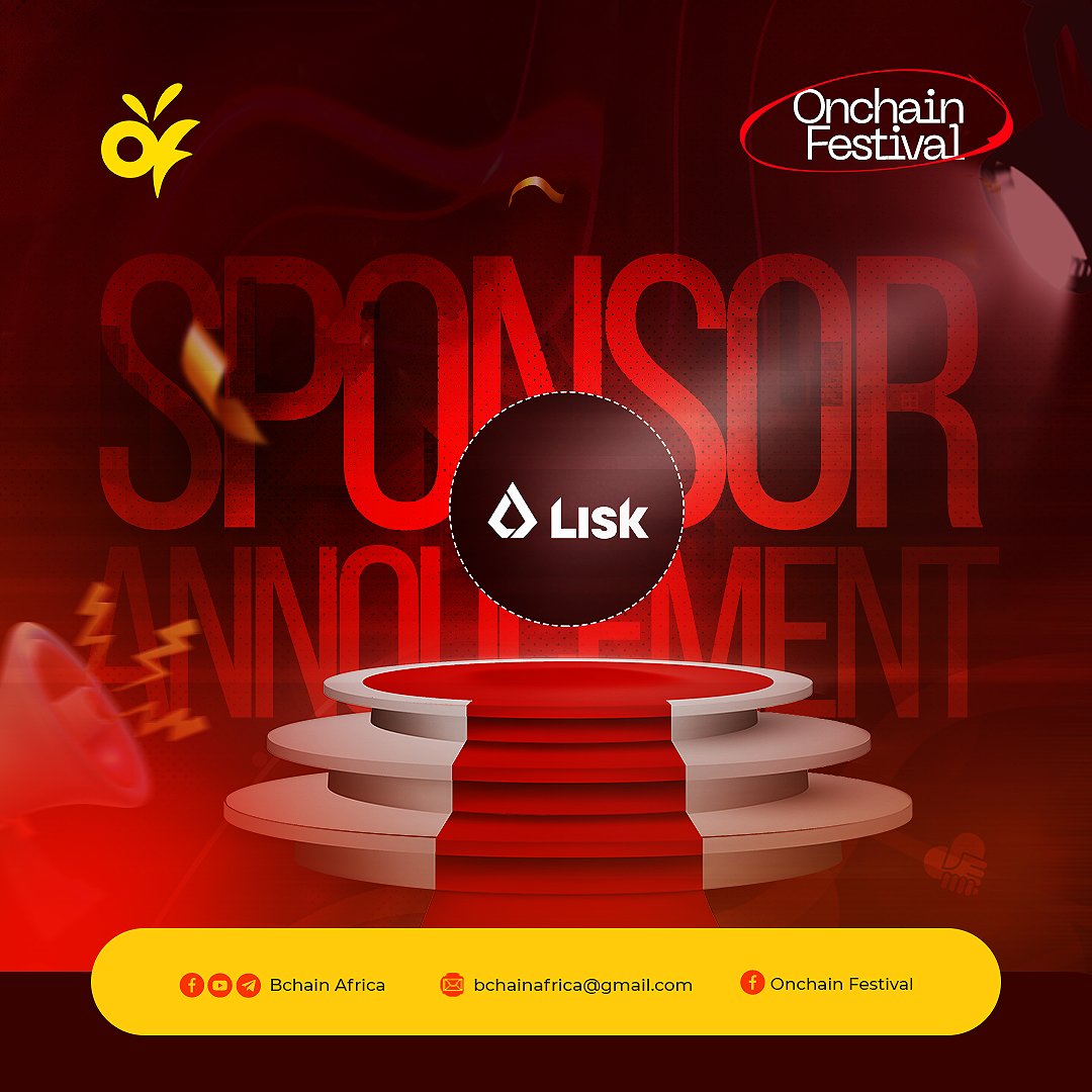 onchainfestival's tweet image. We are officially announcing @LiskAfrica as a Bronze Sponsor for the Onchain Festival 2025🚀 

This is more than just a partnership; it&apos;s a monumental step towards building a truly #DEX and innovative future, right here in Africa.

@LiskHQ&apos;s commitment to empowering developers…