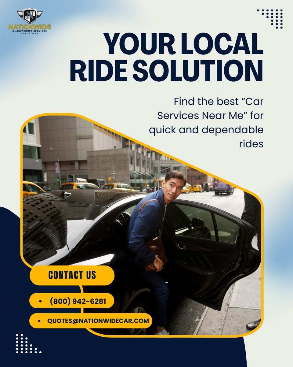 nationwidecar20's tweet image. Looking for Car Services Near Me?
📞 Call/Text (800) 942-6281 or 📧quotes@nationwidecar.com today!
Visit: bit.ly/3CqmjHH
#CarServicesNearMe #TownCarService #LuxuryRide #ProfessionalChauffeurs #ComfortTravel #ExecutiveRide #AirportTransfer #CorporateTravel