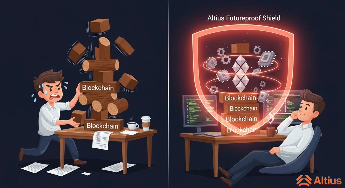 VladisChernov's tweet image. The real reason developers love @AltiusLabs? It&apos;s not just the performance boost. It&apos;s the peace of mind knowing their chain is futureproofed. No more rebuilding from scratch every time tech evolves. 🛠️ #DevCommunity #AltiusLabs #CryptoMeme
